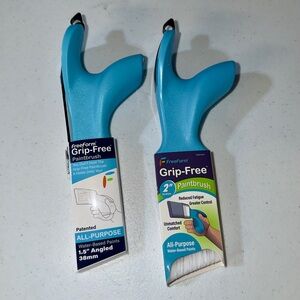 FreeForm All-Purpose Grip-Free Fatigue Reducing Paint Brush LOT-2 2" + 1"